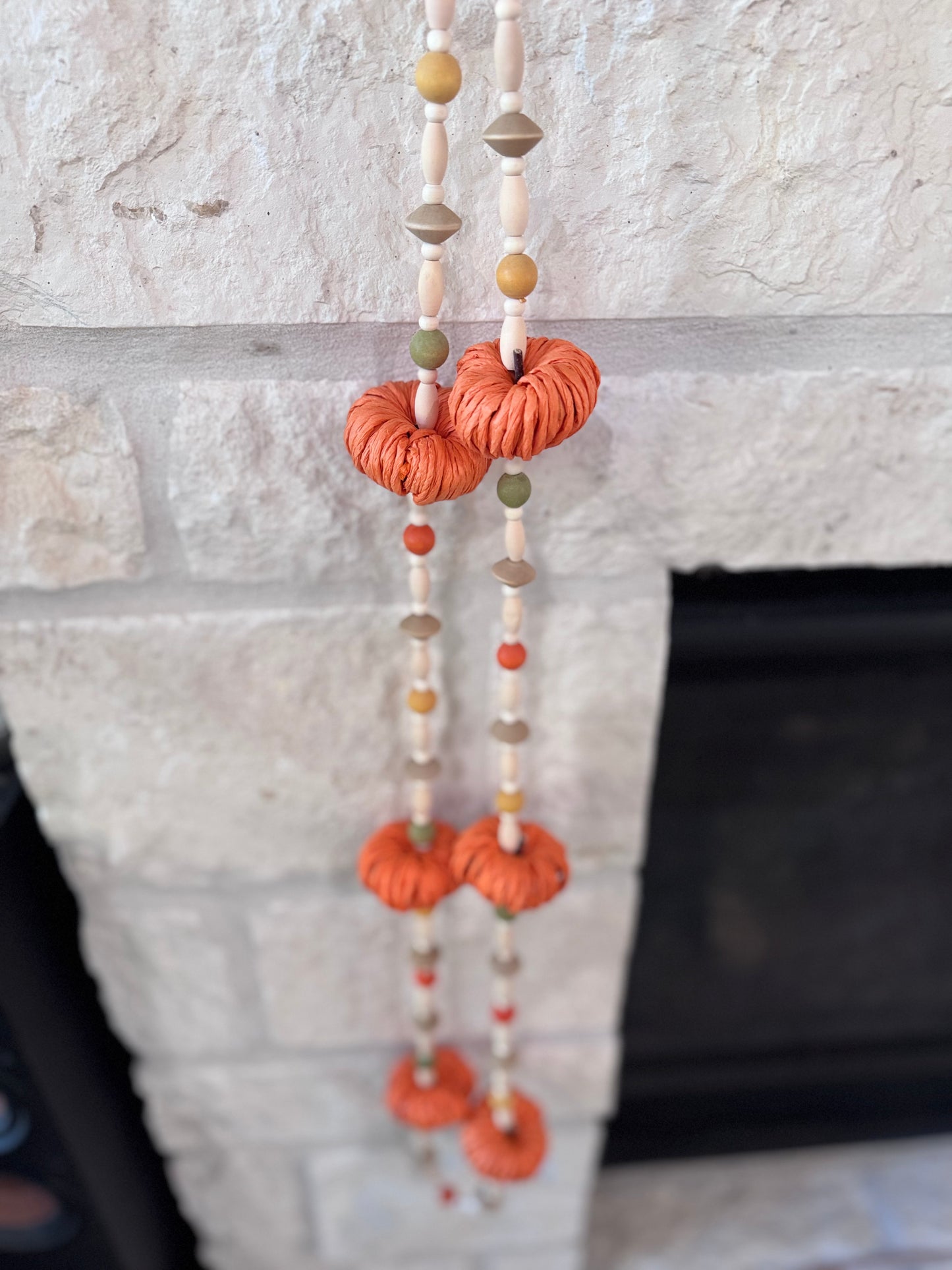 Pumpkin Garland - Fully Beaded