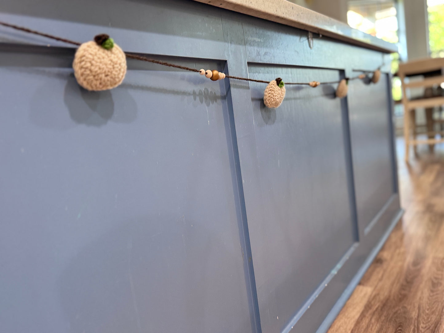 Crochet pumpkin Garland - Fully Beaded Mixed colors