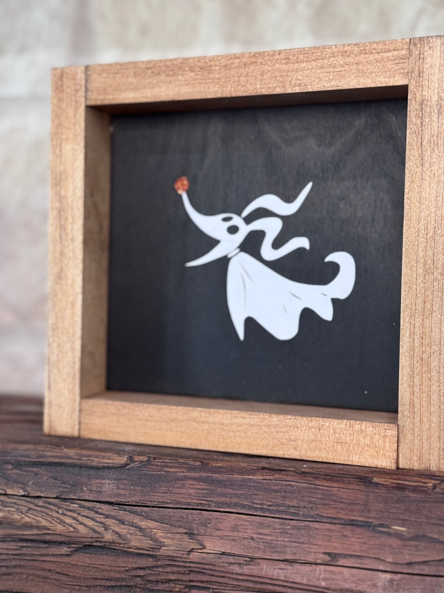 ZERO Halloween Dog Small Wooden Frame