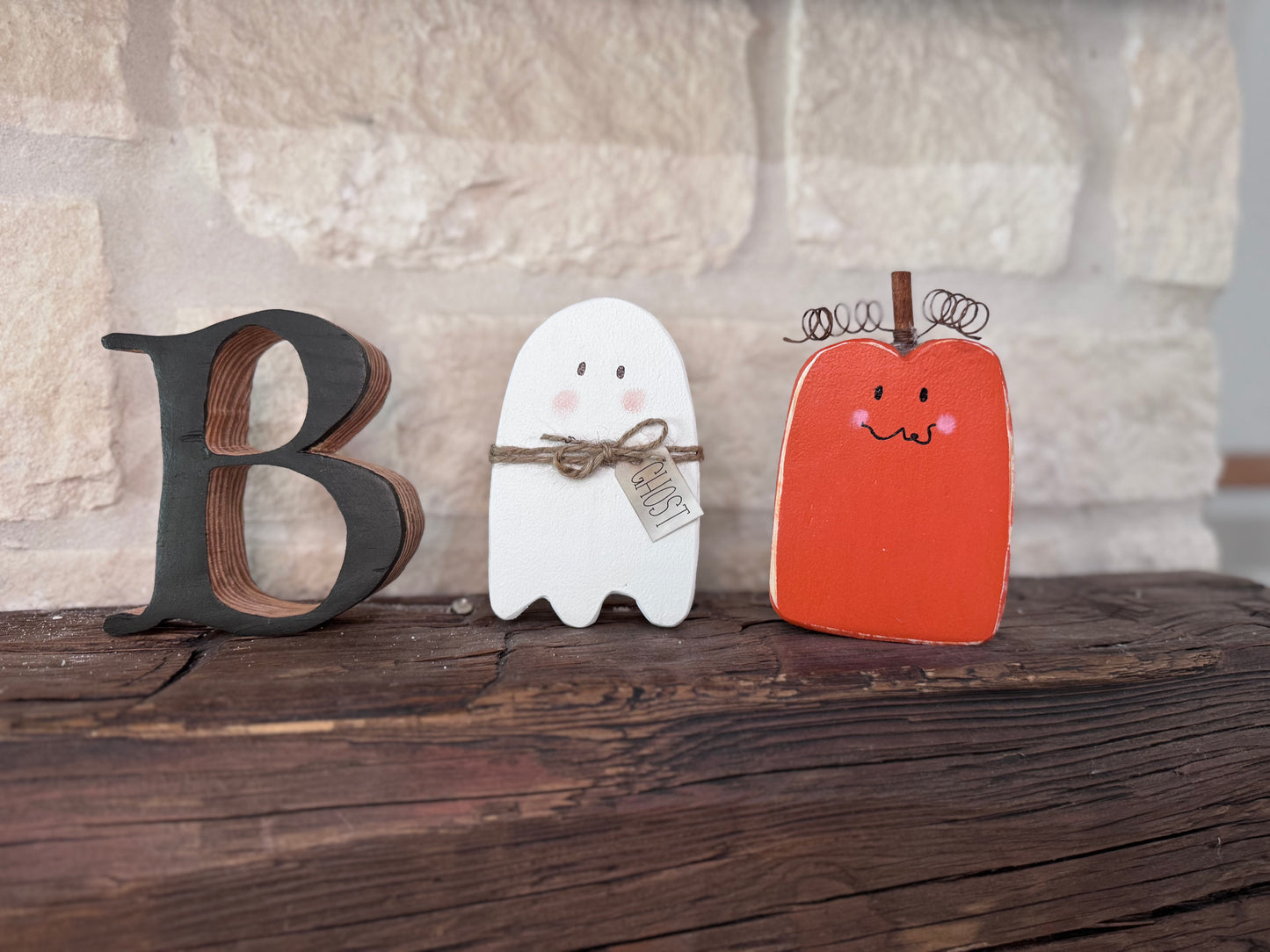 BOO - B, Ghost, Pumpkin, Cutout Decor
