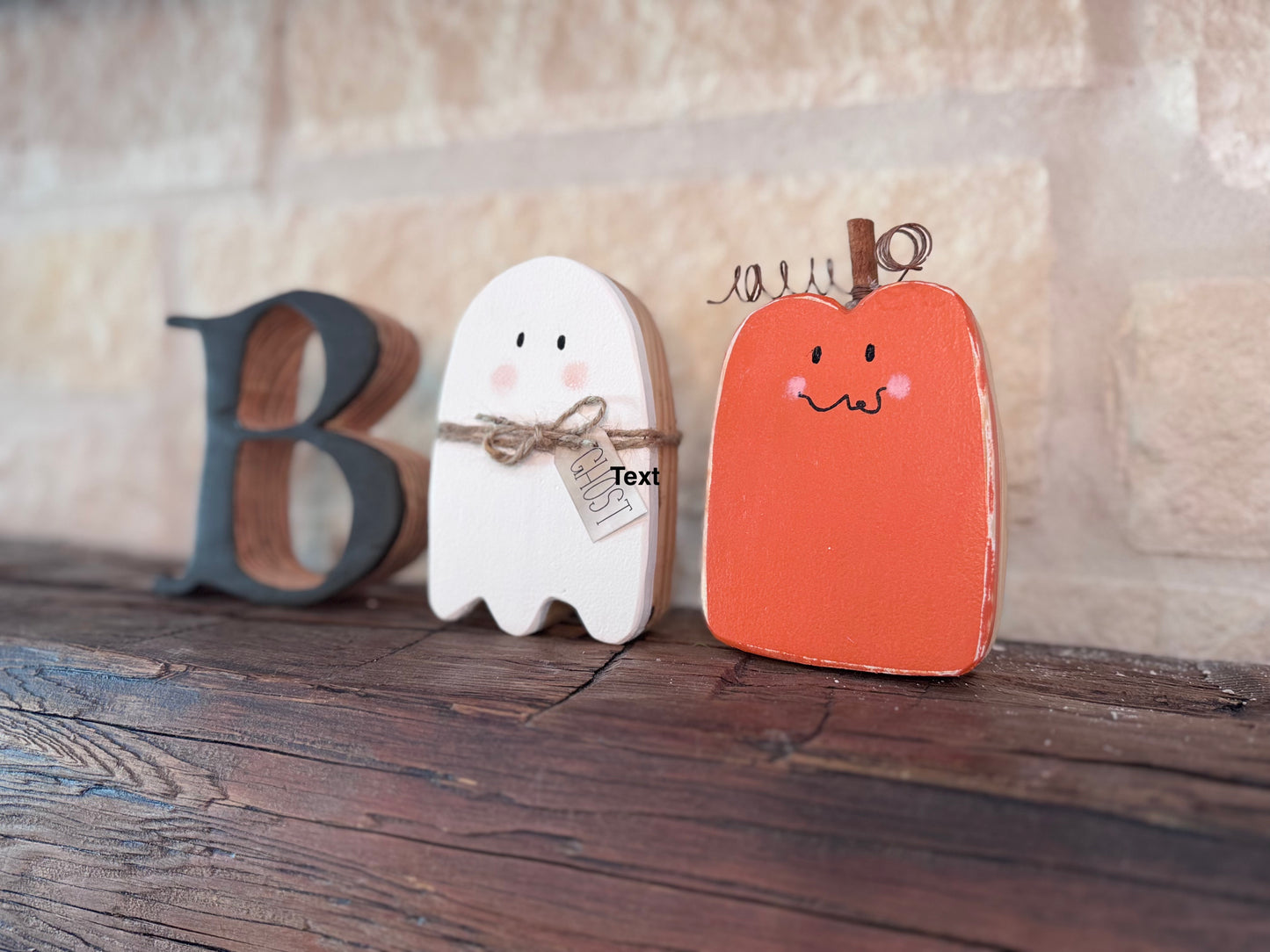 BOO - B, Ghost, Pumpkin, Cutout Decor