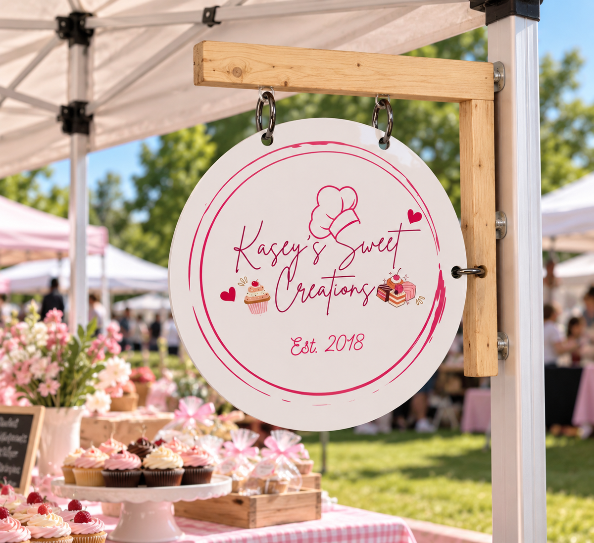 UV Printed Magnetic Tent Hanging Sign