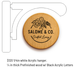Canopy Tent Sign - Acrylic